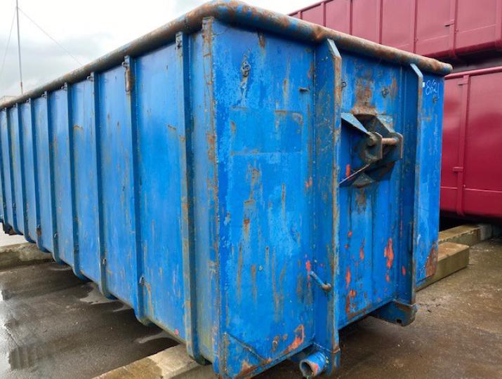 Haakarm container hoge bak gebruikt Haakarm container hoge bak gebruikt